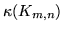 $\kappa(K_{m,n})$